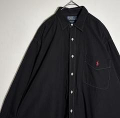 POLObyRalphLauren 刺繍ロゴ　ブラック　長袖　シャツのサムネイル