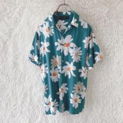 NO BOUNDARIES 花柄　アロハシャツ　古着