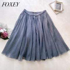 良品　FOXEY NEWYORK フォクシー　フレアスカート　プリーツ　42 SALE【極美品】FOXEY NEW YORK フォクシー ニューヨーク