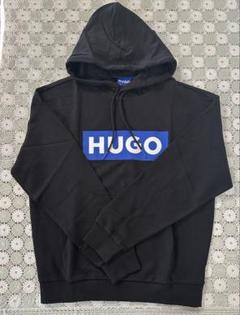 Hugo Boss★ネイビー＆グレー☆ロゴ☆スウェット☆パーカー HUGO BOSS(ヒューゴボス)フーディー パーカー トレーナー プル