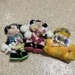 ディズニーミッキー ミニー プーさんぬいぐるみバッチ3体セット