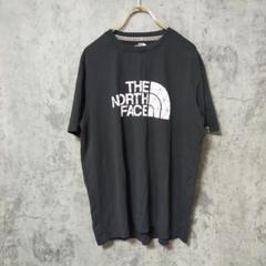 【美品】(L) ザノースフェイス 半袖シャツ ブックロゴ トップス 黒