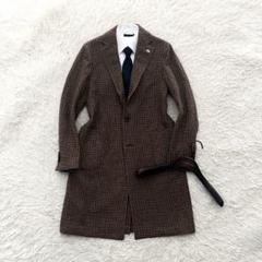 <極美品>LARDINI 新ロゴ ブラウン ウール チェスターコート サイズ48 極美品>LARDINI 新ロゴ ブラウン ウール チェスターコート