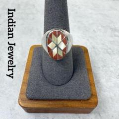 Indian Jewelry インディアンジュエリー マルチカラーインレイリング
