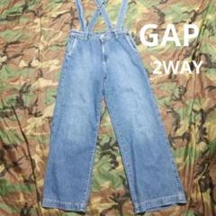 GAP 2WAY サスペンダー ワイドデニムパンツのサムネイル
