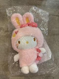新品 レトロ ハローキティ ぬいぐるみ キーチェーン 不思議の国のアリス うさ耳 ハローキティ ぬいぐるみ グッズコレクション 不思議の国の