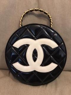 美品 CHANEL シャネル エナメル バニティバッグ ココマーク ヴィンテージ