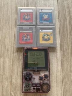 ゲームボーイカラー クリアパープル ポケモンソフト5本付き