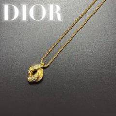 Christian Diorネックレス　ラインストーン　ゴールド/金　ツイスト