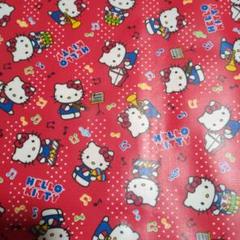 キティ　キティちゃん　楽器　レトロ　生地　ラミネート　ランチクロス　44×32