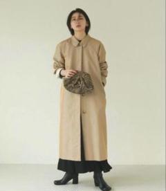 ★未使用★TODAYFUL　リネントレンチコート　ロング丈　比翼　ベージュ　36 ☆未使用☆TODAYFUL リネントレンチコート ロング丈 比翼