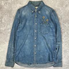カ*ズ様 【ヴィンテージ】✨レミレリーフ✨刺繍デニムシャツ USED BLUE カ*ズ様 【ヴィンテージ】✨レミレリーフ✨刺繍デニムシャツ