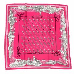 エルメス　スカーフ　Les Canyons Etoiles　aq10395 HERMES Silk Les Canyons Etoiles Bandana Scarf 55 Bordeaux