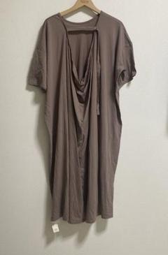 ダークピンク2ウェイドレープネック 半袖ロングワンピース moussy ZARA