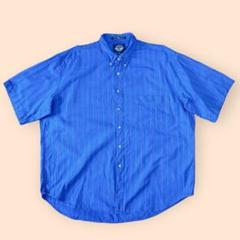 90s ドッカーズ 半袖 ストライプ ボタンダウン シャツ ロゴタグ XL