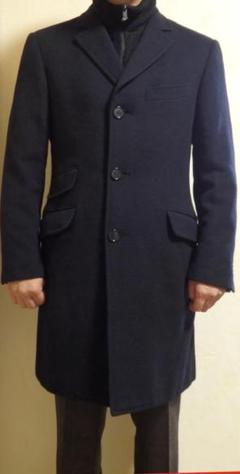 美品】ISAIA PRTOFIKO FODERA チェスターコートブラック