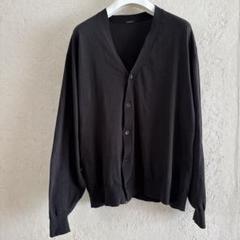 COMOLI FADE BLACK カーディガン　サイズ3 Z01-06012 COMOLI＞コットン Vネックカーディガン((Z01-06012) | MAKES