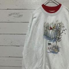 春服　うさぎ　スウェット　プリント　古着　一点もの　トレーナー 春服 うさぎ スウェット プリント 古着 一点もの トレーナー