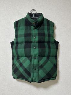 90s Schott ショット　緑と黒のチェック柄　ダウンベスト　USA製　S 90s Schott ショット緑と黒のチェック柄ダウンベストUSA製S