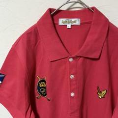 ライルアンドスコット lyle & scott ゴルフ レッド系 ポロシャツ L