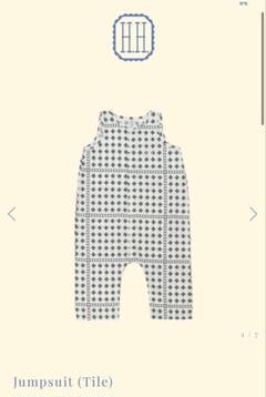 ロンパース・カバーオール house on the hill Jumpsuit Tile 80 house on the hill jumpsuit tile柄 80
