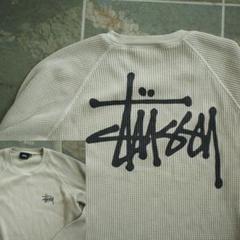 25ss STUSSY サーマル ベーシック ロンT 長袖 Tシャツ ベージュ