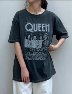 Re:EDIT QUEENオーバーサイズピグメントバンドロックTシャツLサイズ