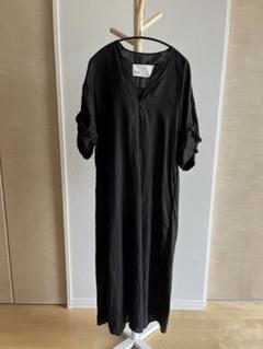 TICCA　近年　カラーリネン ワンピース　ティッカ　ロング　リボン　美品　麻 美品△TICCA ティッカ /リネンロングワンピース△ピンク 麻