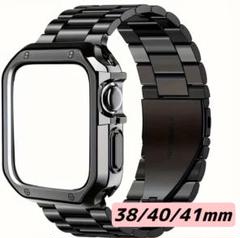 Apple Watch バンド カバー　ブラック ステンレス　38/40/41