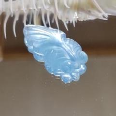 AAAクラス アクアマリン手彫り金魚彫刻ルースA