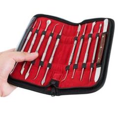 造形用工具 モールディング スパチュラ ステンレス鋼 10本セット ケース付
