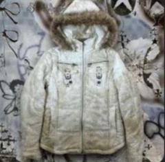 ファー付きダウン 短丈 00s archive grunge y2k