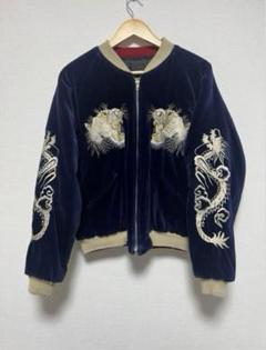 美品 テーラー東洋 別珍 スカジャン 白虎 日本地図 Lサイズ M18427 美品 テーラー東洋 別珍 スカジャン 白虎 日本地図 Lサイズ