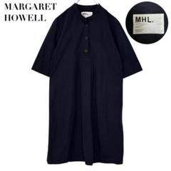 マーガレットハウエル MHL ロングチェックシャツワンピース