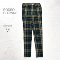 ロデオクラウン スキニーパンツ チェック レギンス レギパン ウエストゴム【M】