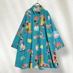 a1963 オーバーサイズ ビックサイズ 長袖 シャツ チュニック エメラルド