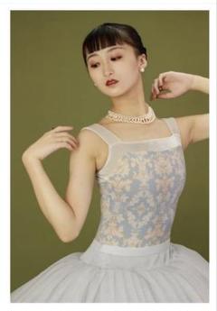 【unoa新品】花柄 ベージュ レオタード MLサイズ Leotard - Balletwear brand unoa