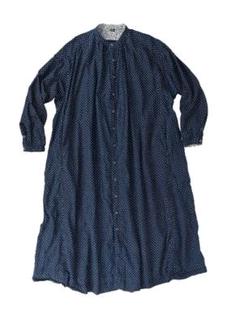 美品＊45R 藍染めドットロングシャツ 2 コットン 綿 長袖 R刺繍 日本製 2025年最新】45rpmドット柄の人気アイテム - メルカリ