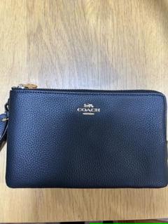 コーチ COACH ペブルド レザー ダブル ジップ ウォレット コーチ COACH ペブルド レザー ダブル ジップ ウォレット - メルカリ