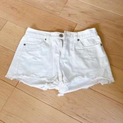 レトロガール　RETRO GIRl ホワイト ダメージ加工 ショートパンツ