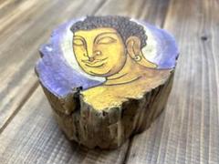 木製　仏陀　小物入れ　スライド横開き