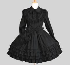 [新品未使用]タグ付きアンドロミオゴスロリクラシカルVictorian優雅ワンピ クラシカルVictorian優雅ワンピース黒 ANDROMEOアンドロミオ