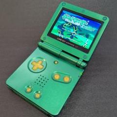 ゲームボーイアドバンスSP 本体 IPS液晶 グリーンカスタム品