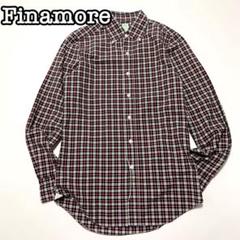 396★美品★ フィナモレ ボタンダウンシャツ チェック 綿 M イタリア製
