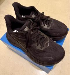 HOKA CLIFTON 10 ワイド 25cm ブラック