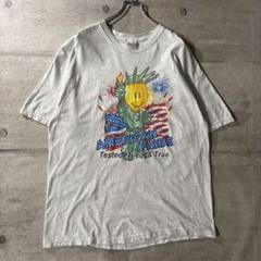 90s USA製 Hanes スマイリー　自由の女神 Tシャツ XL