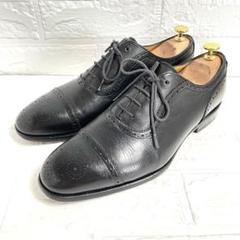 【美品】ユニオンインペリアル ストレートチップ メダリオン ブラック 26cm