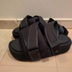 美品 ヨウジヤマモト y's ブラック 厚底サンダル 希少品】YOHJI YAMAMOTO 超厚底サンダル BLACK レザー レディース