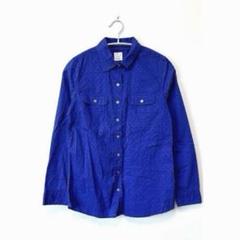 コットン100%シャツ GAP ギャップ【XXS】カジュアル ドット柄 ブルー