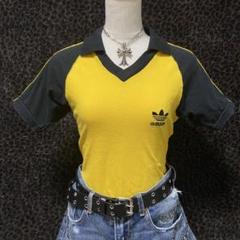 00s adidas ピチ ポロシャツ オレンジ パイルy2k平成女児平成ギャル 00s adidas ピチ ポロシャツ オレンジ パイルy2k平成女児平成